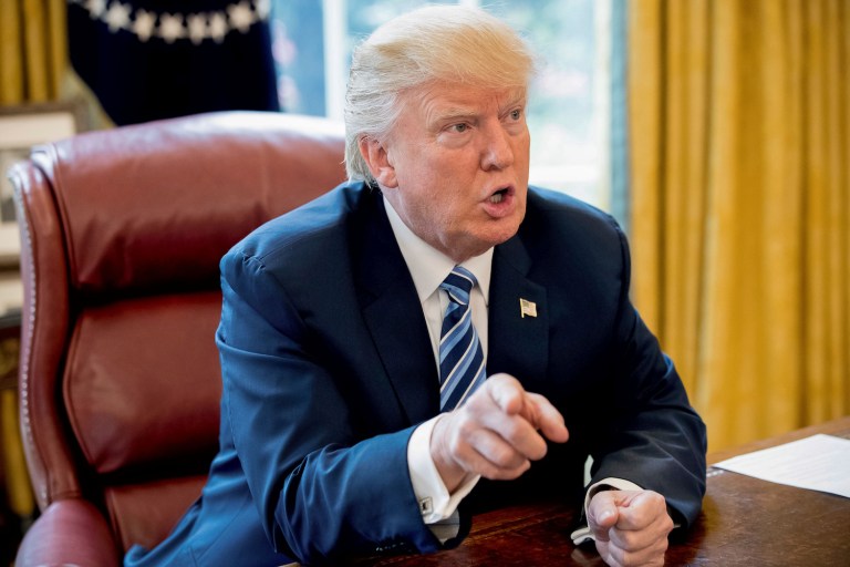 The Trump administration has very little to say at this point as the review of the Paris climate change agreement continues. (AP Photo/Andrew Harnik)