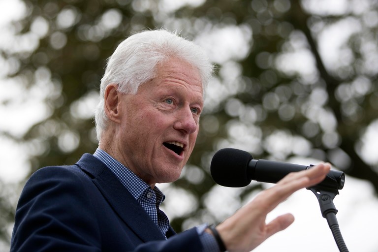 Trump's lawyer is looking to the Clinton v. Jones Supreme Court case for a boost. (AP Photo/John Minchillo, File)