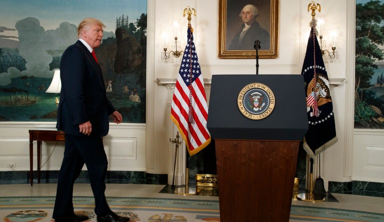 Our president should always be compelled to immediately denounce racism, bigotry, and hate. (AP Photo/Evan Vucci)