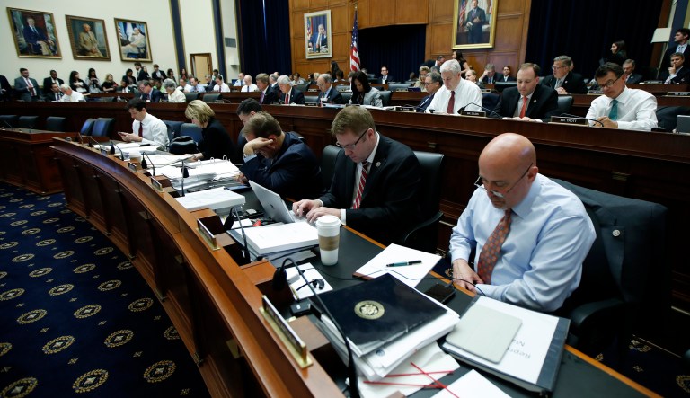 The House is expected to vote Thursday on the measure, the Financial CHOICE Act, which would eliminate or roll back many of the post-crisis banking rules, and provide extra relief for banks that choose to maintain much higher levels of capital. (AP Photo/Manuel Balce Ceneta)