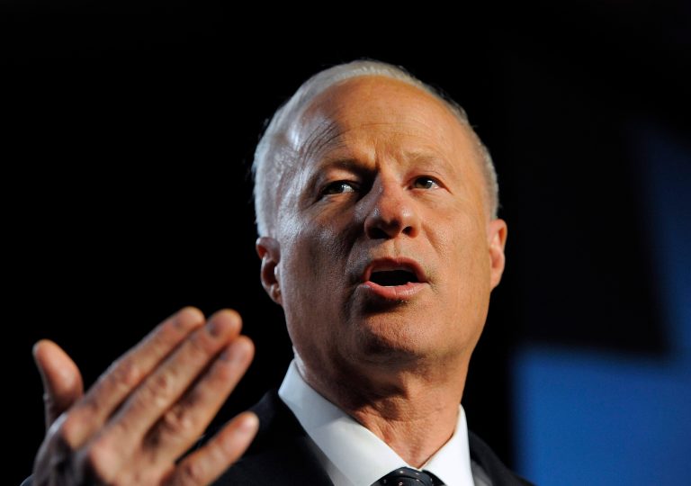 U.S. Rep. and current incumbent candidate Mike Coffman, R-Colo., speaks to the crowd at a GOP election night gathering at the Hyatt Regency Denver Tech Center on Tuesday, Nov. 4, 2014, in Denver. (AP Photo/Chris Schneider)