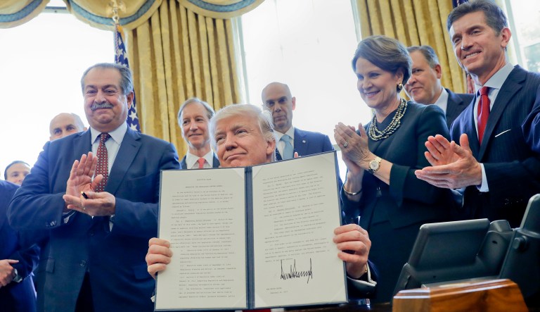 Trump signed an executive order on Feb. 24 ordering each agency to establish a task force aimed at reducing 