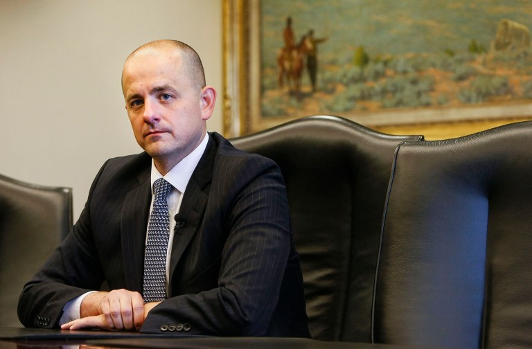 Evan McMullin announced Thursday evening that his name will appear in November on Colorado's ballot. (Weston Kenney/The Deseret News via AP)
