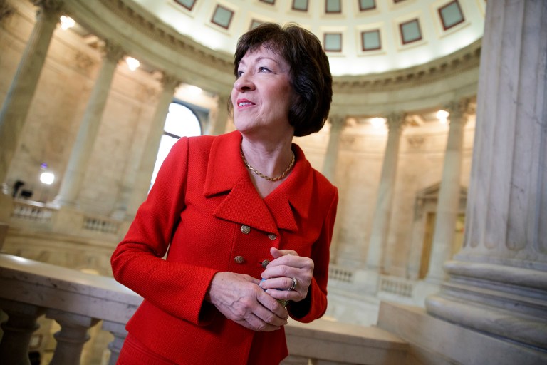 Sen. Susan Collins, R-Maine, said Tuesday during a radio interview that she is mulling whether to run governor in 2018. (AP Photo/J. Scott Applewhite)