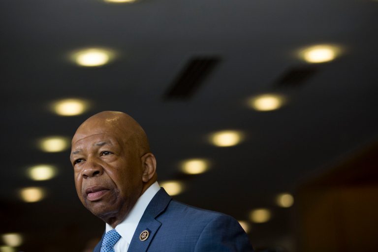 Rep. Elijah Cummings, D-Md., speaks to the media at the University of Baltimore, May 5, 2015. (Drew Angerer/Getty Images)