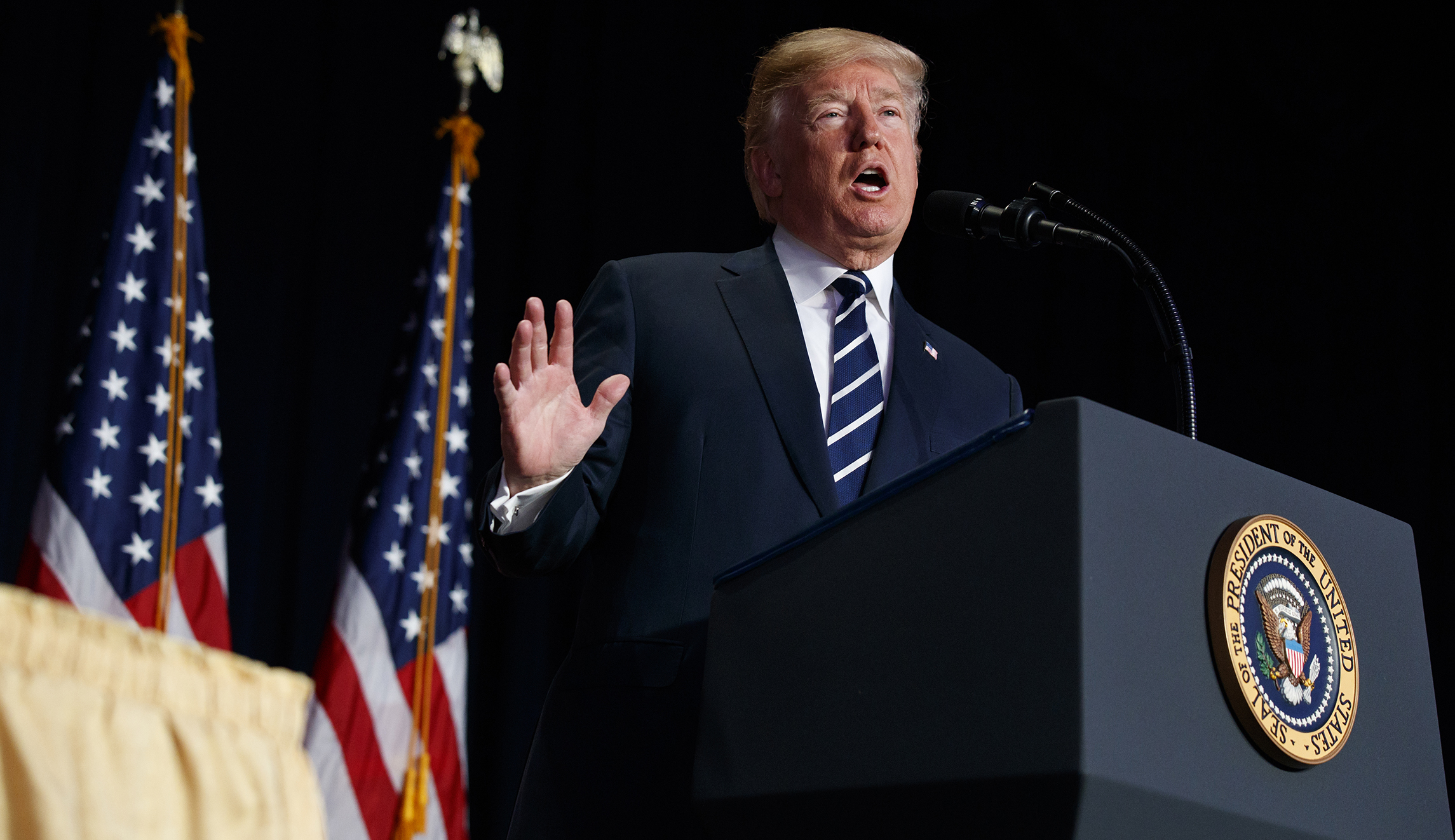 Trump touts military, victory over ISIS at National Prayer Breakfast