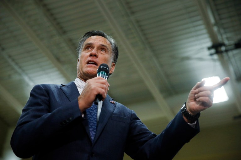 Mitt Romney admitted late Tuesday he is open to the idea of attorney David French mounting a third-party presidential run. (AP Photo/Matt Rourke)