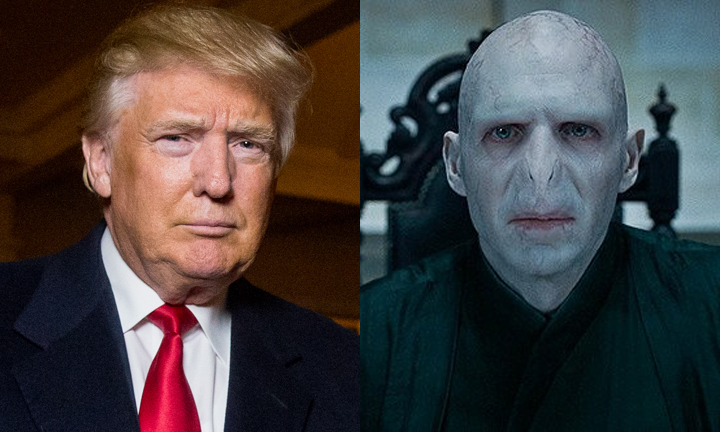 Which one is an evil wizard and which one is running for president? (Images courtesy AP and Warner Brothers Pictures)