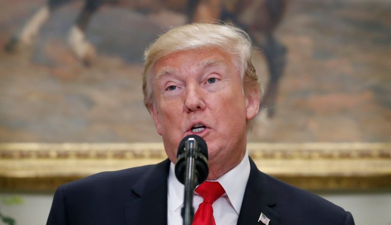 President Trump on Tuesday morning attacked Acting FBI Director Andrew McCabe, Hillary Clinton, and Attorney General Jeff Sessions in the slew of tweets. (AP Photo/Alex Brandon)