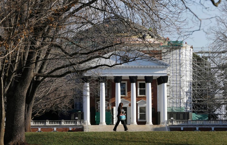 A woman who claimed to be gang-raped at a University of Virginia fraternity party doesn't want to answer any more questions as part of a lawsuit. (AP Photo/Steve Helber, File)