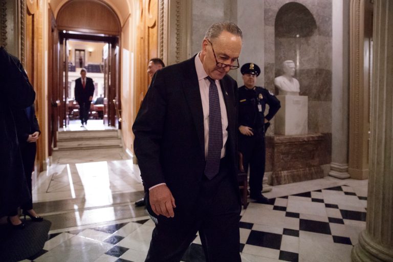 Senate Minority Leader Chuck Schumer, D-N.Y. and other Senate Democrats on Wednesday abandoned the all-night 