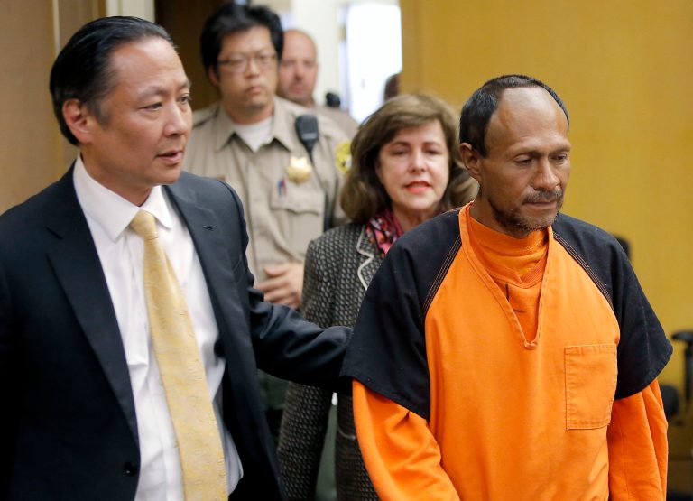 The lawyer for an illegal immigrant who killed Kate Steinle on a pier asked the judge to drop all charges. (Michael Macor/San Francisco Chronicle via AP, Pool, File)
