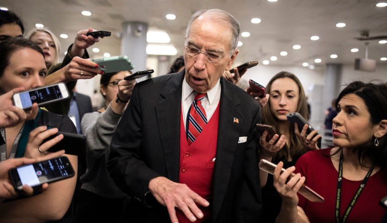 In a letter made public on Friday, Sens. Chuck Grassley, R-Iowa, (pictured above) and Lindsey Graham, R-S.C., of the Judiciary Committee requested more information from the Democratic National Committee and Hillary for America about the work of 