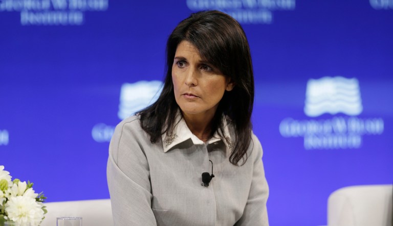 U.S. Ambassador to the United Nations Nikki Haley said in an interview recently