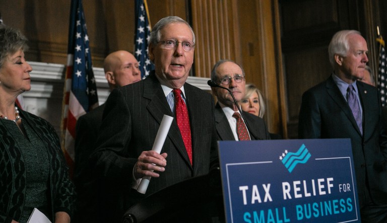 A Quinnipiac poll found that just 29 percent of voters approve of the plan, while 53 percent disapprove. Similarly, a Gallup poll showed 29 percent of Americans favoring the tax cut and 56 percent disapproving. Although support for the tax cut isn't that much lower than it was for Ronald Reagan's tax reform in 1986, Gallup noted, the opposition is much bigger and much more engaged. (Graeme Jennings / Washington Examiner)