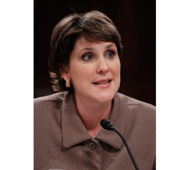 In this July 1, 2010 file photo, Dr. Charmaine Yoest testifies on Capitol Hill in Washington, before the Senate Judiciary Committee hearing for Supreme Court nominee Elena Kagan. (AP Photo/Pablo Martinez Monsivais, File)