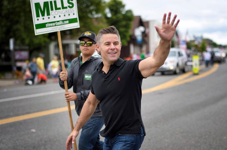 Poll results released last week by SurveyUSA found Stewart Mills leading Rick Nolan by 4 points, and Donald Trump leading Hillary Clinton in the district by 12 points. (AP Photo)