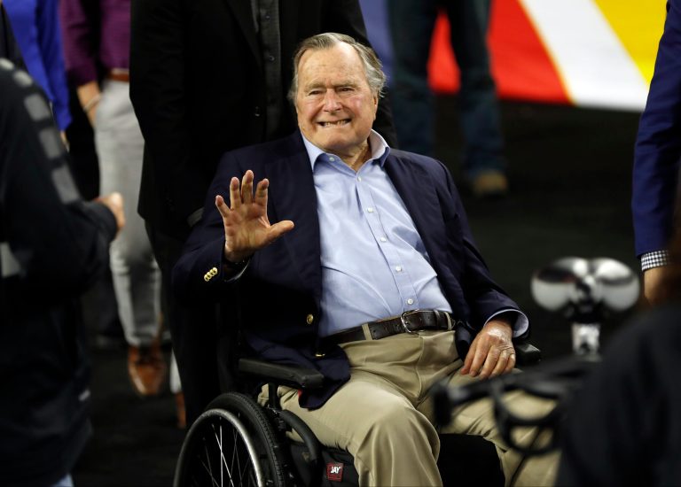 The Trump campaign's announcement comes after a weekend of favorable coverage for George W. Bush and reports that George H.W. Bush is planning to vote for Democrat Hillary Clinton. (AP Photo)