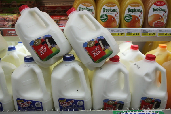 CHICAGO, IL - DECEMBER 27:  Milk is offered for sale at a grocery store on December 27, 2012 in Chicago, Illinois.  Milk prices could spike to $6 to $8 a gallon in January if lawmakers fail to reach a 