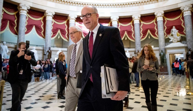 House Energy and Commerce Committee Chairman Greg Walden, R-Ore., (pictured center) said Wednesday that he is speaking with colleagues in the Senate on greater price transparency for various healthcare costs. (AP Photo/Andrew Harnik, File)