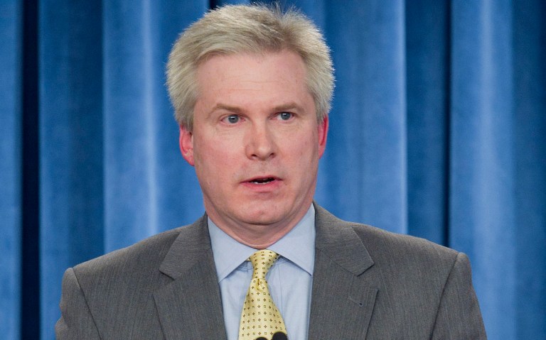 The Senate Finance Committee approved the re-nomination of Charles Blahous to be a public trustee for Social Security and Medicare by a vote of 14 to 12. (Bloomberg File)