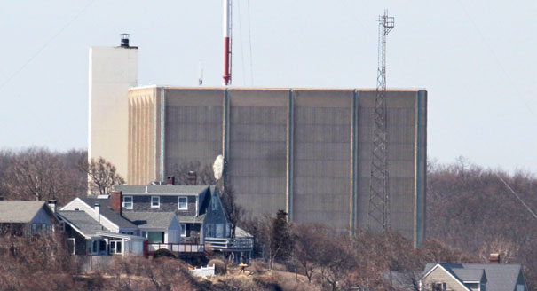 Pilgrim 1 nuclear power station is in Plymouth, Mass., and the path of the blizzard. AP Photo