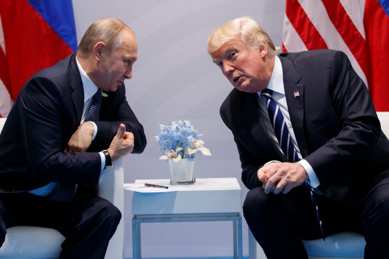 Although both leaders expressed optimism following their meeting Friday in Hamburg, Germany, President Trump would be wise to distrust Russian President Vladimir Putin's supposed desires for closer cooperation with the United States; otherwise, he may follow the path of his two most recent predecessors, whom the Russian leader deceived. (AP Photo/Evan Vucci)