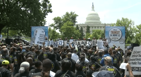 VIDEO: Hundreds rally to support funding for mass transit