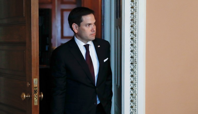 An activist group used three billboards to criticize Sen. Marco Rubio, R-Fla., and his stance on gun control after a school shooting Wednesday in Lakeland, Fla., left 17 people dead.