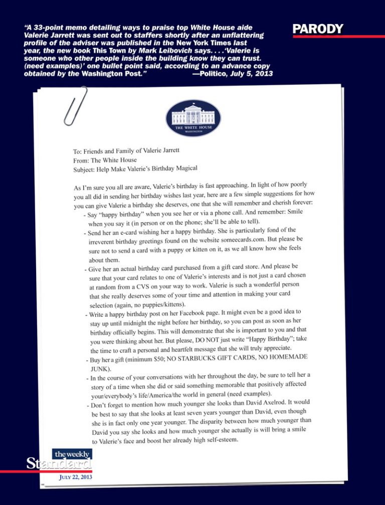 Remember that time Valerie smiled and …? Me neither.