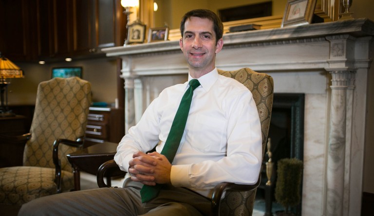 Senator Tom Cotton, R-AR, believes former President Barack Obama's DACA program was so beyond the scope of his powers. (Graeme Jennings/Washington Examiner)
