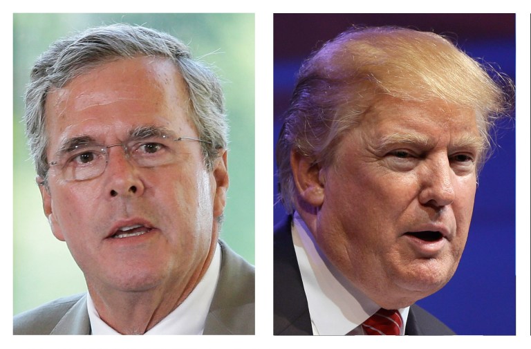 Pat Buchanan thinks it's a good idea for Jeb Bush to go after Donald Trump in Thursday night's primary debate. (AP Photos)