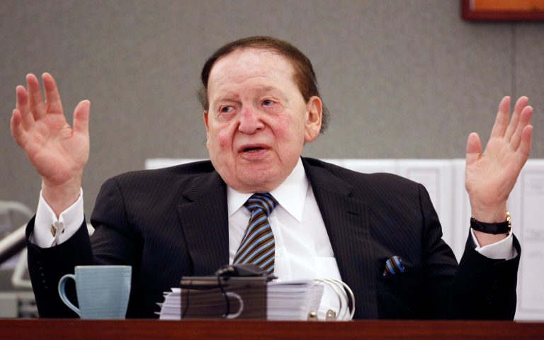 The publisher of Nevada's biggest newspaper, the Las Vegas Review-Journal, has assured his staff that the paper's new owner, billionaire Republican donor Sheldon Adelson, will not have any say in the paper's presidential endorsements. (AP Photo/John Locher, File)