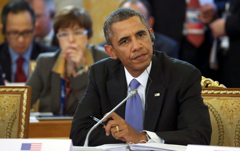 President Obama is canceling his trip to California next week to focus on rallying congressional support for a military strike on Syria, the White House announced on Thursday. (AP/Sergei Karpukhin)