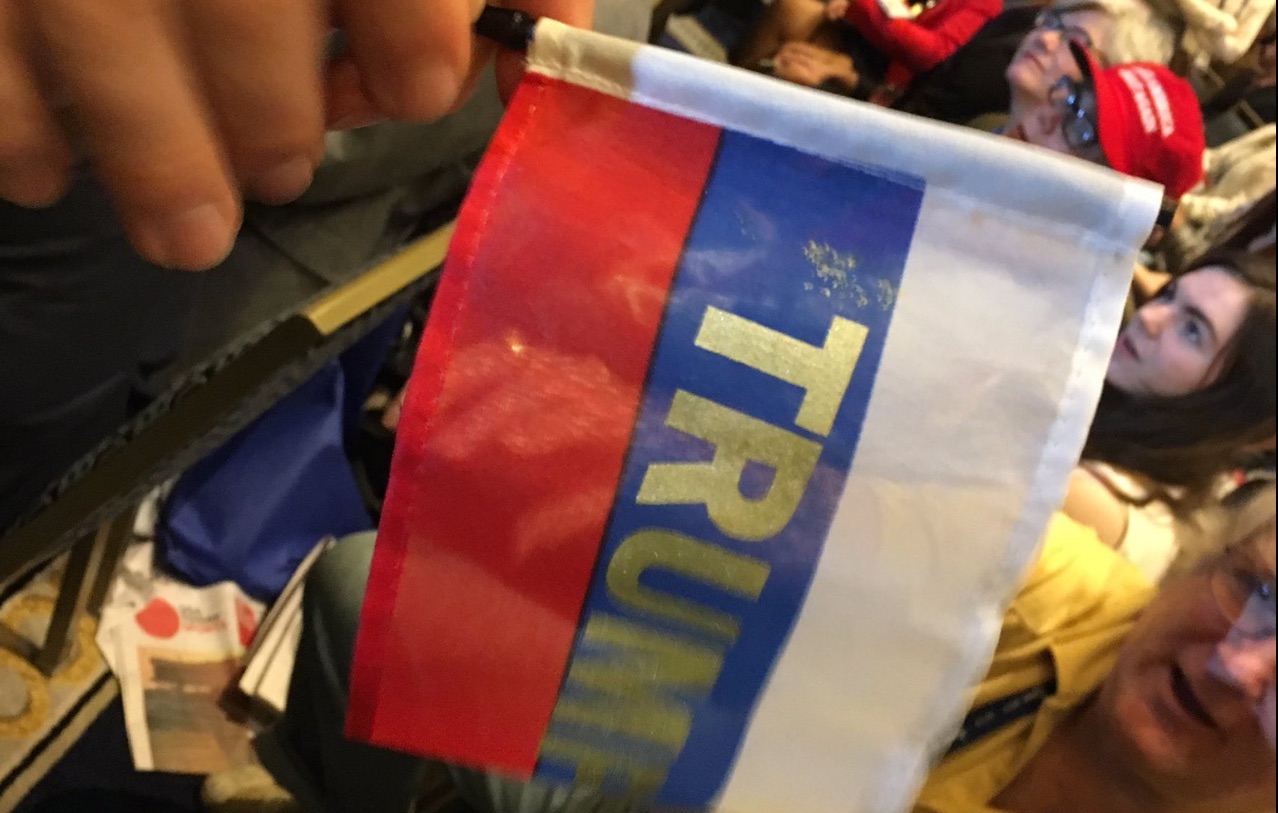 CPAC organizers confiscate Russian flags emblazoned with Trump’s name