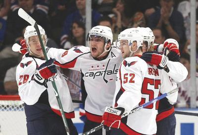 Bruce Bennett/Getty Images
Alexander Semin, left, Alex Ovechkin, Nicklas Backstrom and Mike Green have struggled on the ice or been plagued with injuries this season for the Capitals.