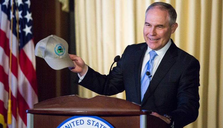 Environmental Protection Agency Administrator Scott Pruitt said he needs to travel first class for security reasons, as he has been threatened when seated in coach. (Graeme Jennings/Examiner)
