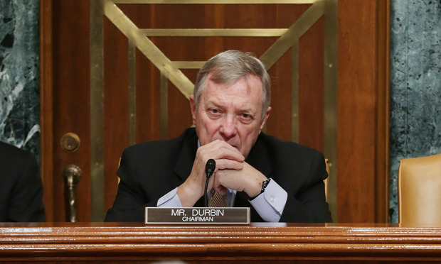 Sen. Dick Durbin of Illinois, who is the majority whip, said it was unclear whether this week's vote on the legislation will clear a procedural hurdle. (Photo by Chip Somodevilla/Getty images)