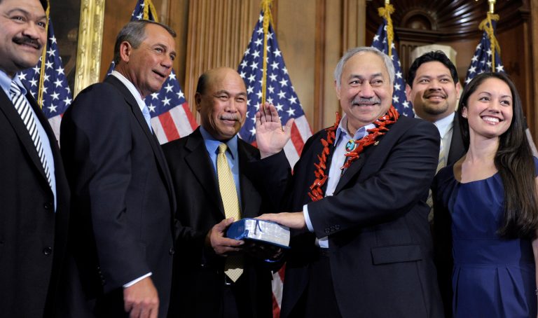 The former American Samoa delegate to the U.S. House of Representatives, Eni H. Faleomavaega, died on Wednesday at the age of 73, according to multiple reports. (AP Photo/Susan Walsh)