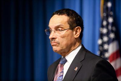District Mayor Vincent Gray meets with the news media on Nov. 1, 2011.