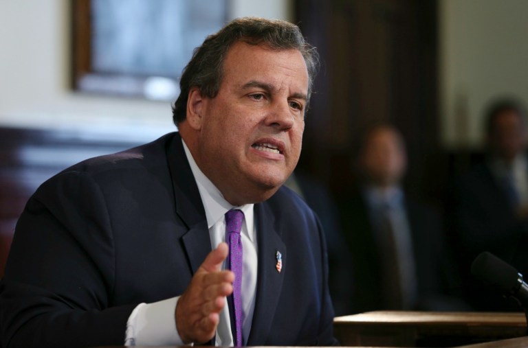 Gov. Chris Christie, R-N.J., summed up the Clinton campaign's current cratering state of affairs in one word Monday night. (AP Photo/Mel Evans)