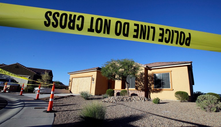 Many details of Stephen Paddock - who murdered at least 59 people at a Sunday concert in Las Vegas - and his connection to his father, personal and financial, also are unknown. (AP Photo/Chris Carlson)