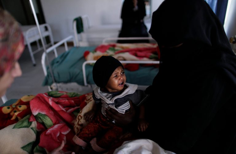 Eight children are killed or maimed every day in Yemen as a result of the conflict, and leaders' lack of regard for civilians' lives, according to a new United Nations Children's Fund report. (AP Photo)