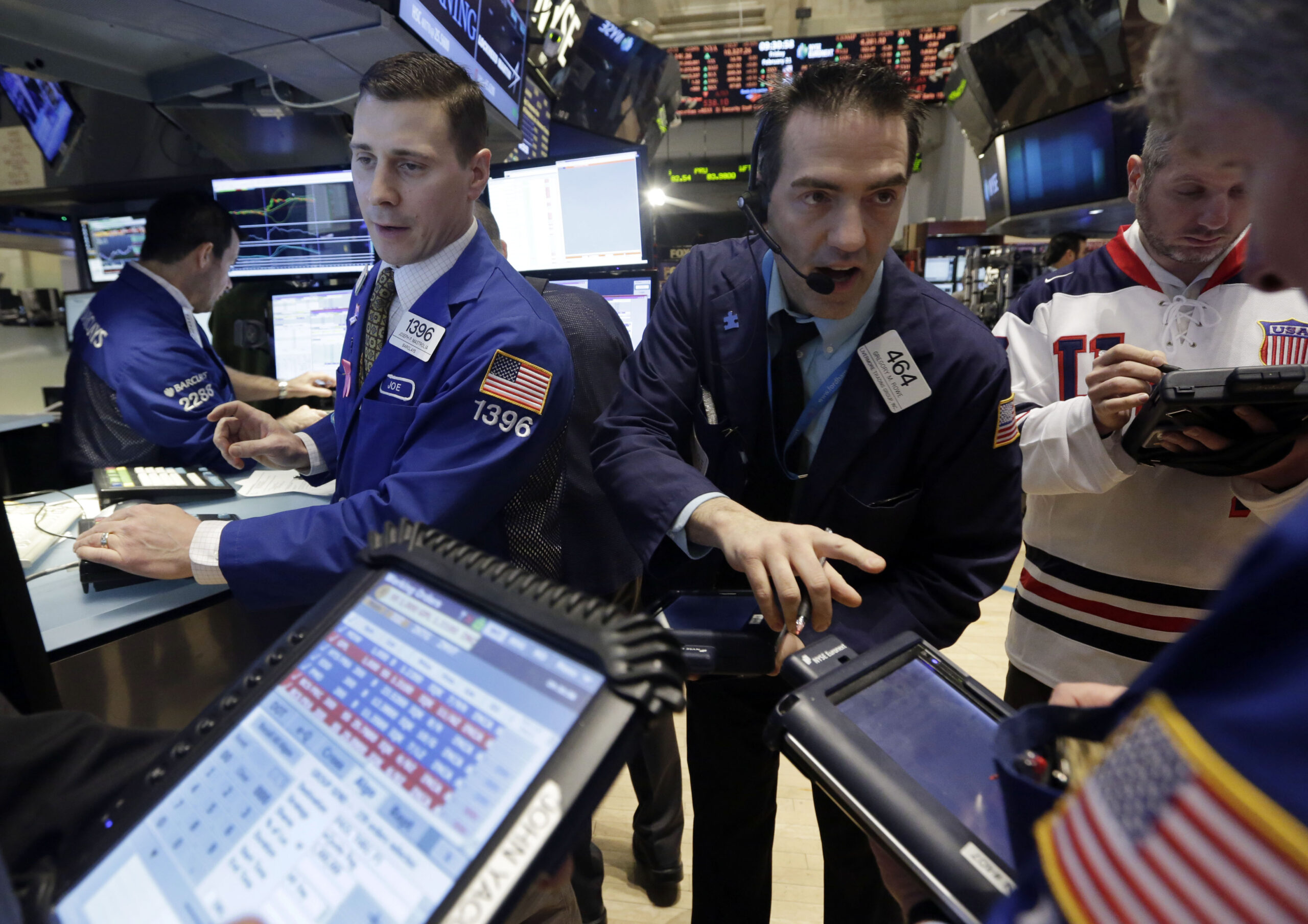 Stocks end lower after an up-and-down day