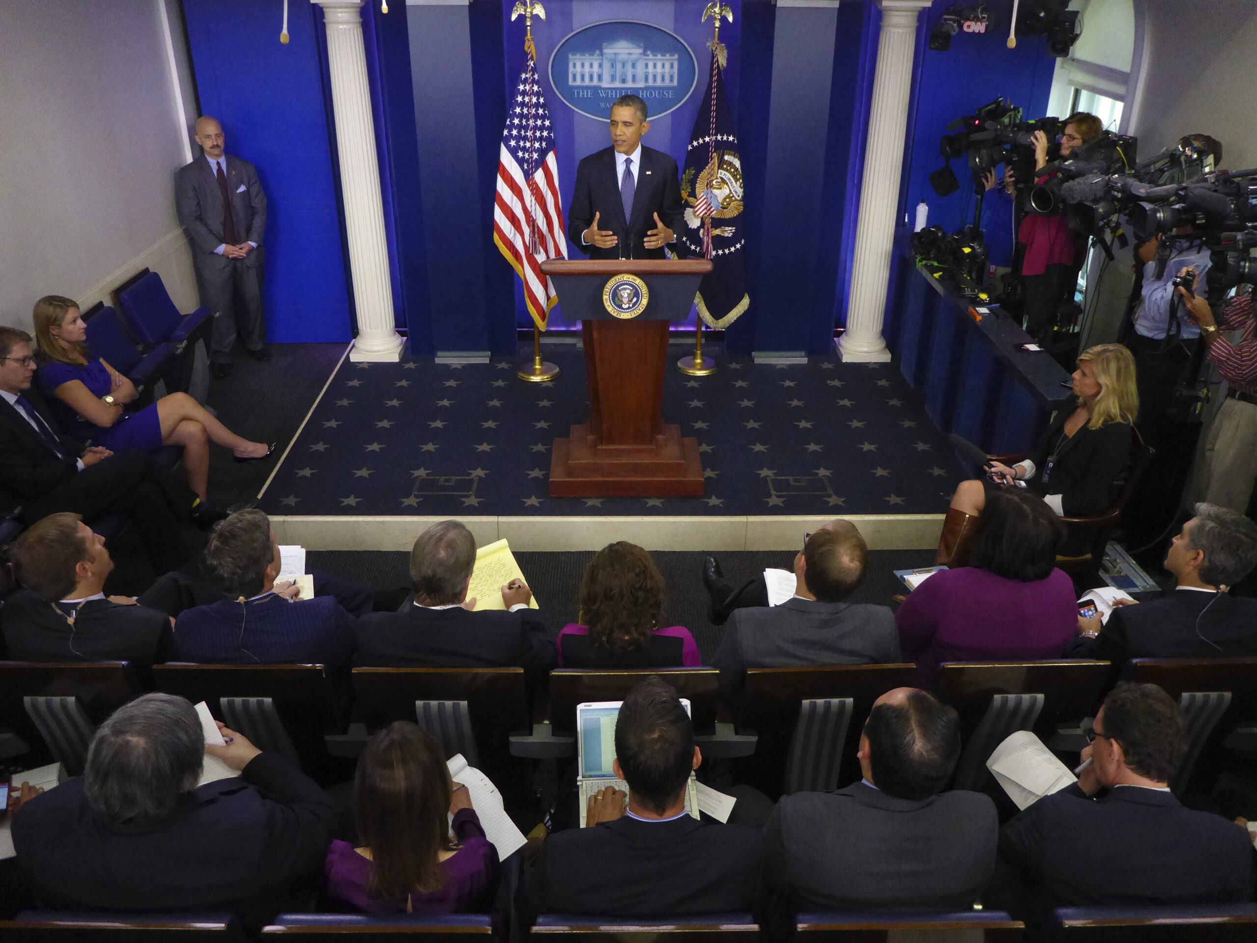 Hour-long press conference: No Obamacare questions