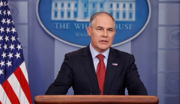 End the demonization of Pruitt in the press and the threats against the environmental administrator will taper off. (AP Photo/Pablo Martinez Monsivais)