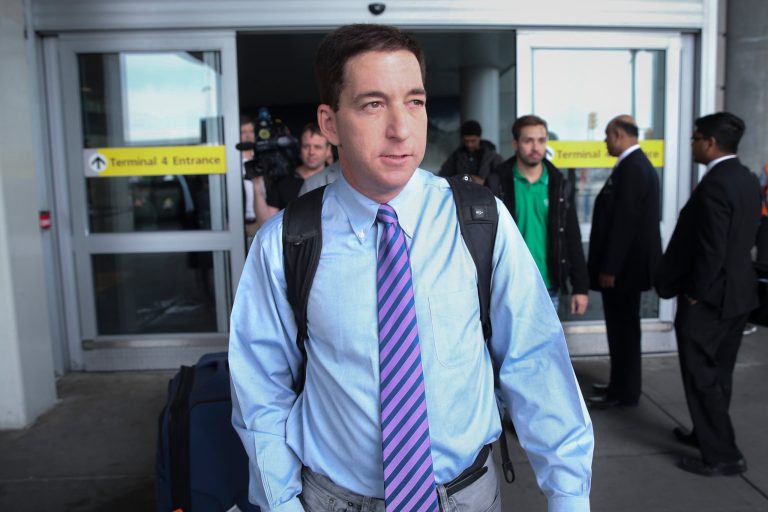 Journalist Glenn Greenwald won a Pultzer Prize for his work at The Guardian for revealing the massive U.S. government surveillance effort. (AP Photo/John Minchillo)