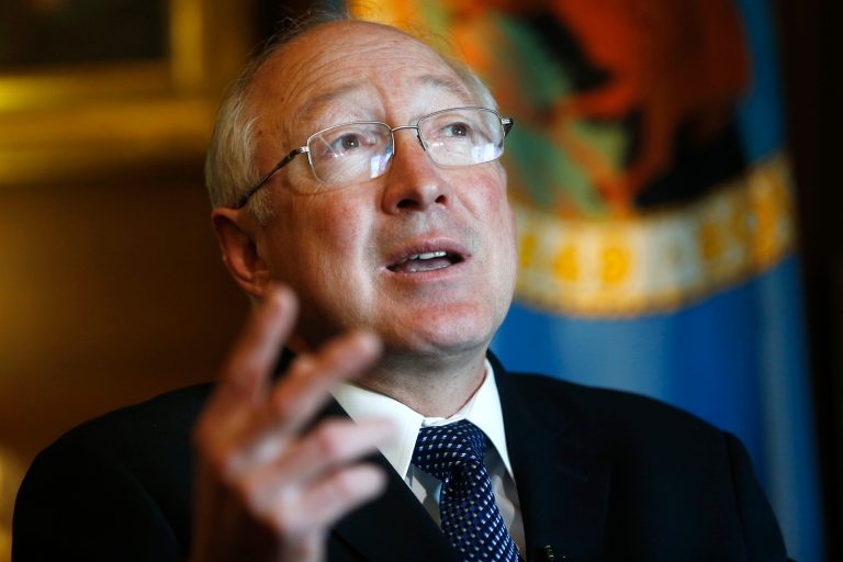 Former Interior Secretary Ken Salazar, who served under President Obama, said Wednesday that the Keystone XL pipeline should be built. (AP/Charles Dharapak)