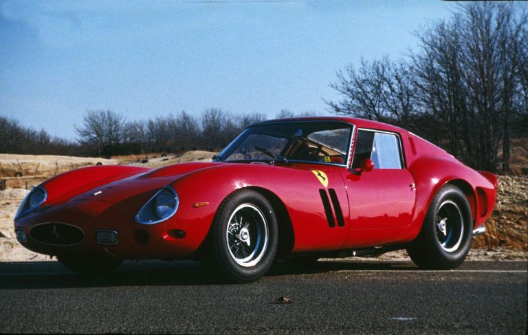 FILE - In this March 13, 1990, file photo a landmark in racing car history, a 1962 Ferrari 250 Gran Turismo Berlinetta Competition 