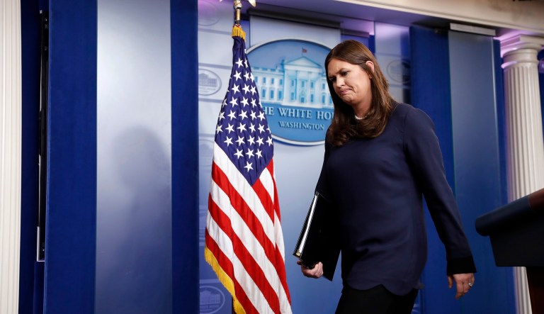 Sarah Sanders told reporters, adding that the U.S. 